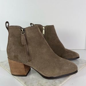 New Blondo Siena Beige Brown Suede Ankle Boots